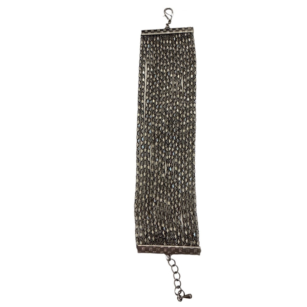 Club Monaco Metallic Multi-Strand Gunmetal Chain Bracelet